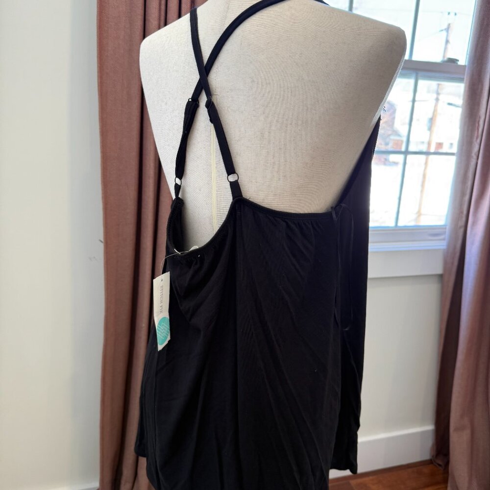 NWT nine britton black lace tank top size 2x - Picture 6 of 9